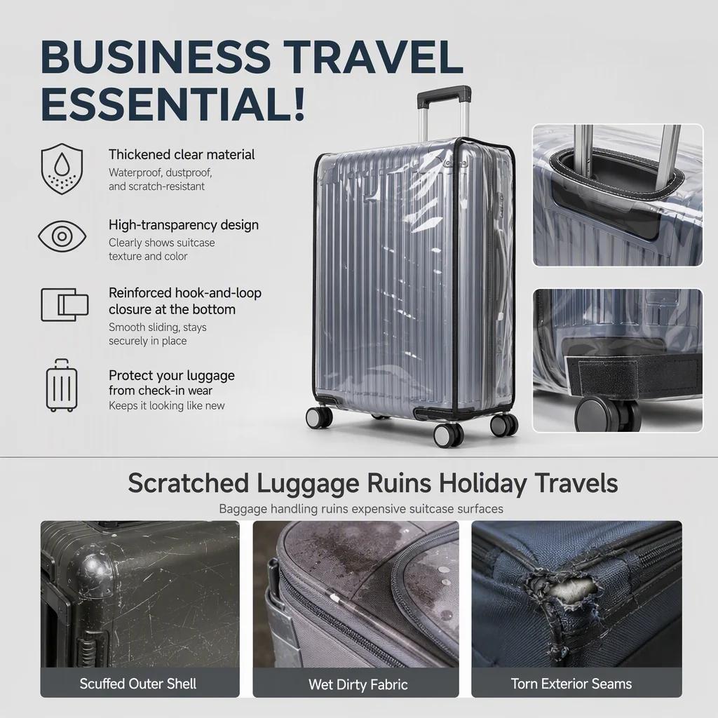 Clear Protective Luggage Cover – product image