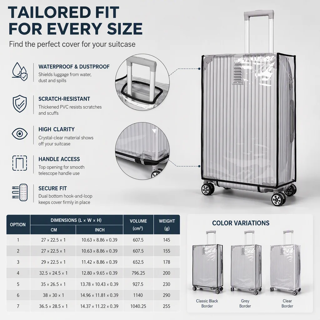 Clear Protective Luggage Cover – product image