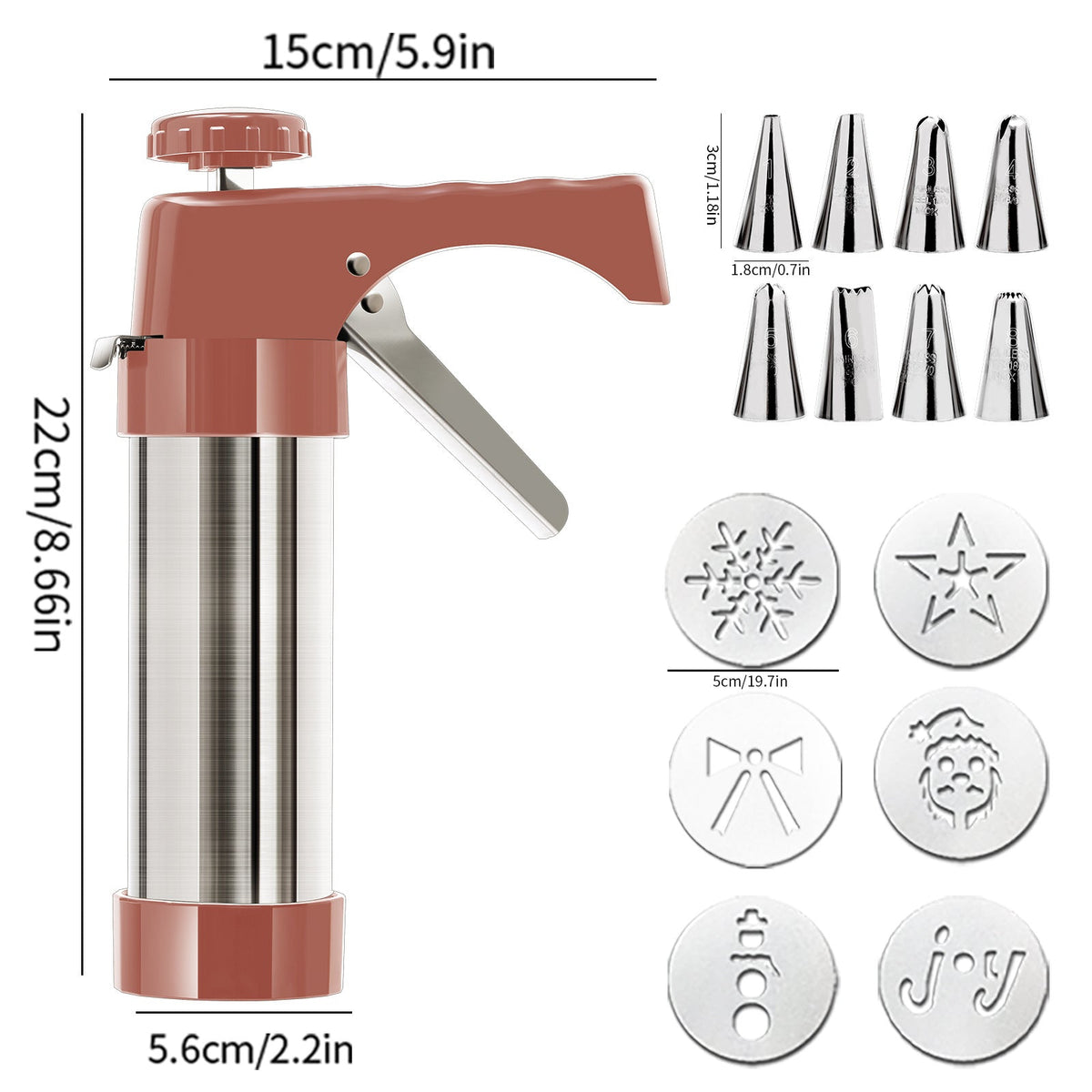 Stainless Steel Cookie Press Set – product image