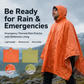 Rain Protection + Thermal Reflection + Emergency Visibility + Ultra-Packable