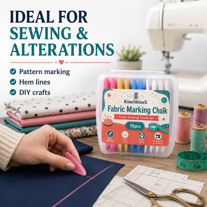 ✂️ Fabric Marking Chalk Set for Sewing, Quilting & Alterations