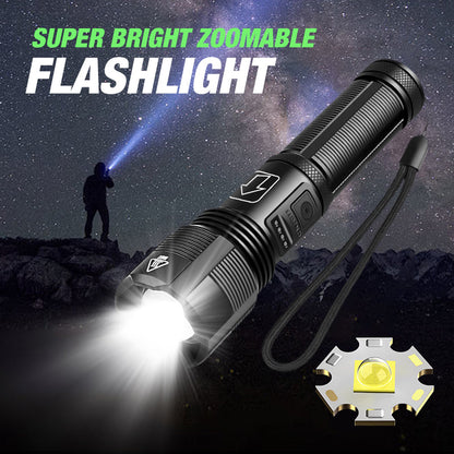 🔦 USB-Rechargeable Zoomable Flashlight