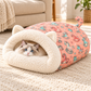 Semi-Enclosed Plush Pet Bed – product image