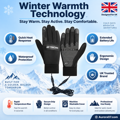 USB-Powered Heated Winter Gloves – product image