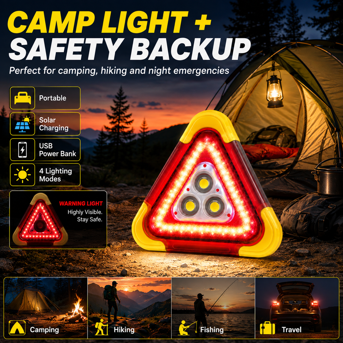 Portable Roadside Warning & Work Light – product image