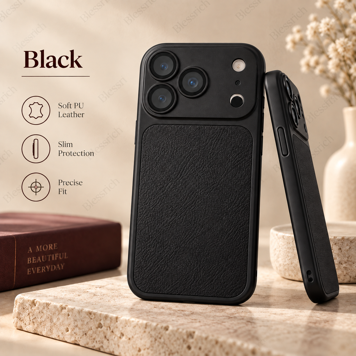 Soft Phone Case with Faux Leather Finish – product image