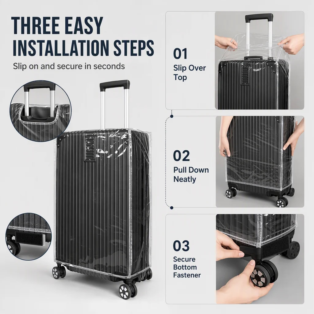 Clear Protective Luggage Cover – product image