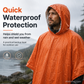 Rain Protection + Thermal Reflection + Emergency Visibility + Ultra-Packable