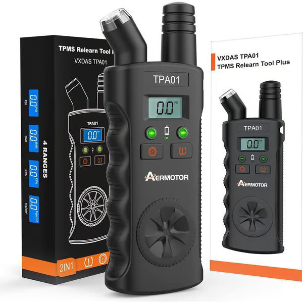 TPMS Relearn Tool and Tire Pressure Gauge – product image