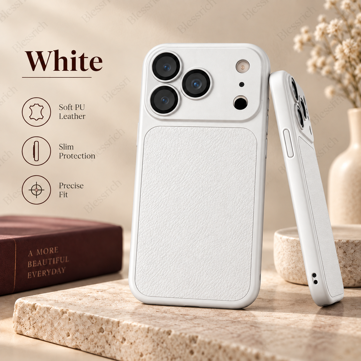 Soft Phone Case with Faux Leather Finish – product image