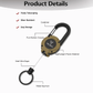 🔑Retractable Carabiner Keychain – 65cm steel lanyard, 100,000 pull cycles. Lightweight & sturdy.