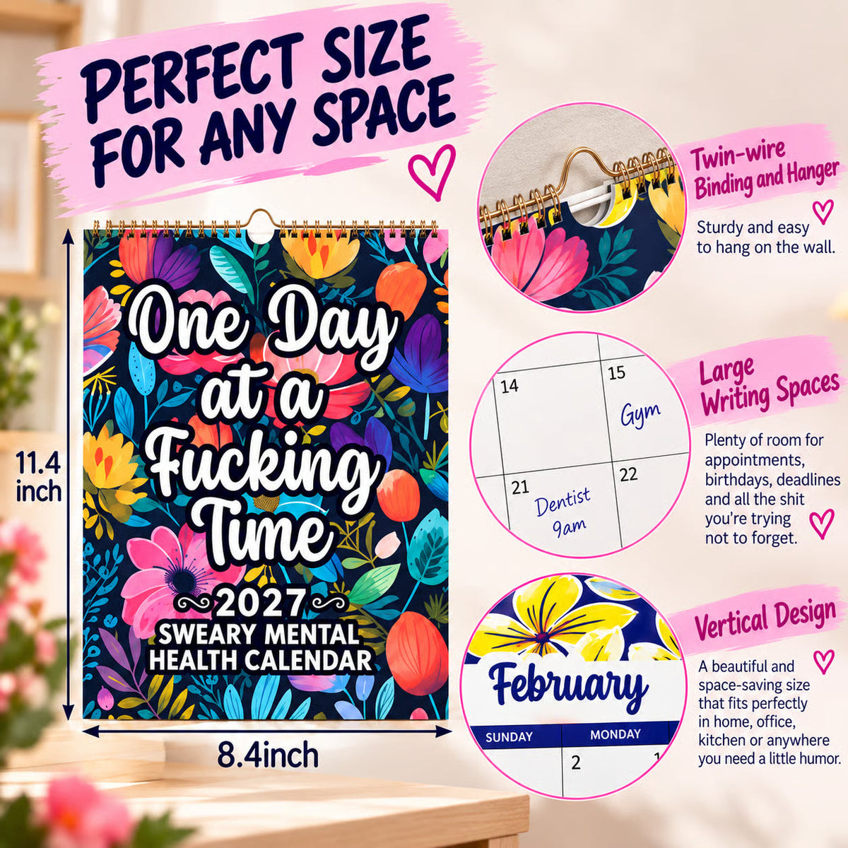 2027 Sweary Humor Wall Calendar – product image