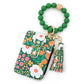 🌼 Boho Beaded Wristlet Wallet with Floral Charm