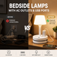 💡 Bedside Lamp with AC Outlets and USB Ports