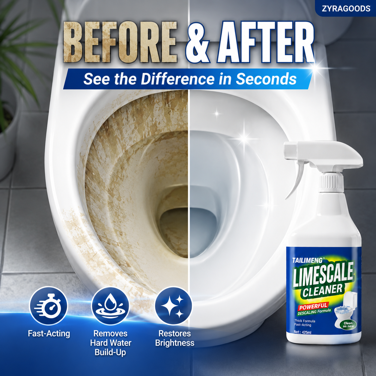 Bathroom limescale cleaner spray – product image 3