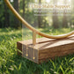 Gold-Tone Decorative Hoop with Wooden Stand – product image