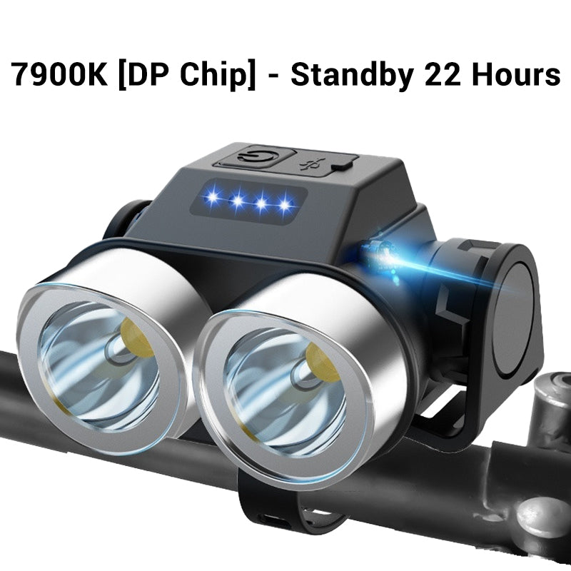 Portable Dual-Head LED Bike Light – product image