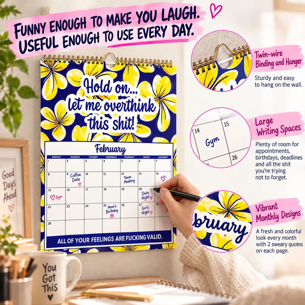 2027 Sweary Humor Wall Calendar – product image