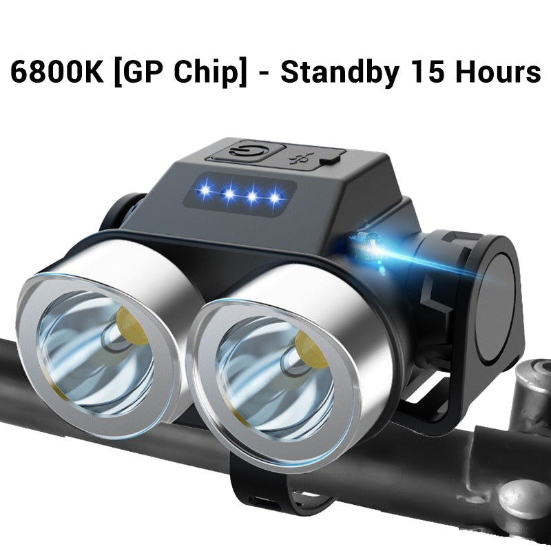 Portable Dual-Head LED Bike Light – product image