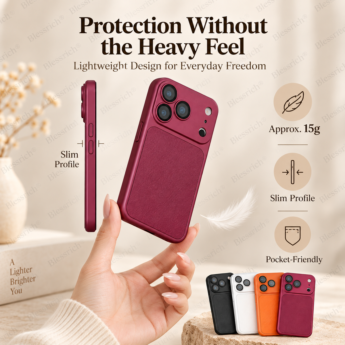 Soft Phone Case with Faux Leather Finish – product image