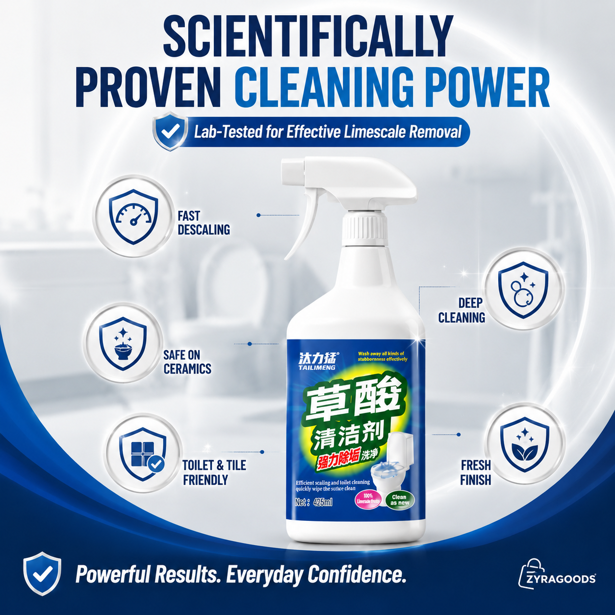 Bathroom limescale cleaner spray – product image 5