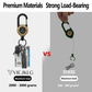 🔑Retractable Carabiner Keychain – 65cm steel lanyard, 100,000 pull cycles. Lightweight & sturdy.