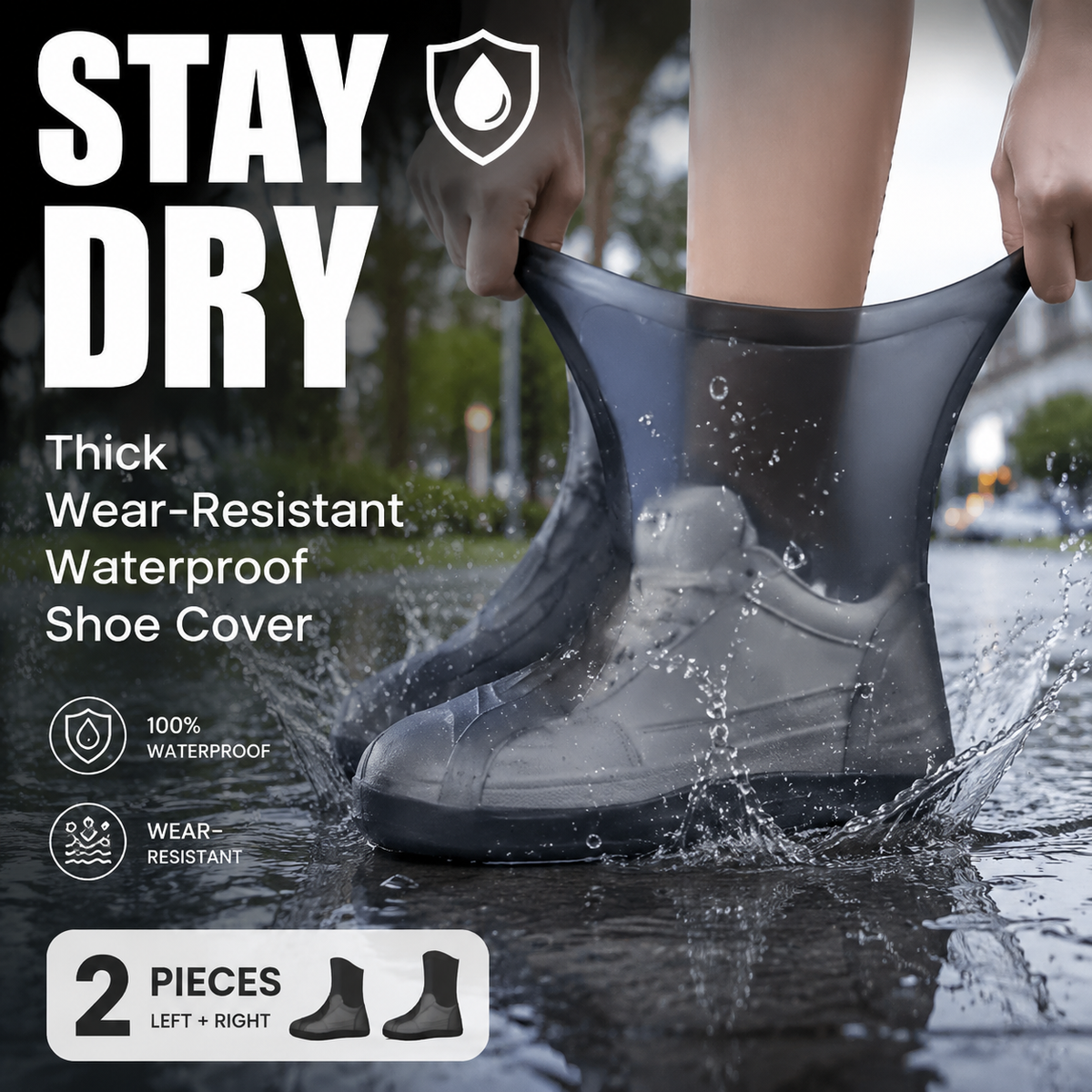 Waterproof Reusable Shoe Covers – product image