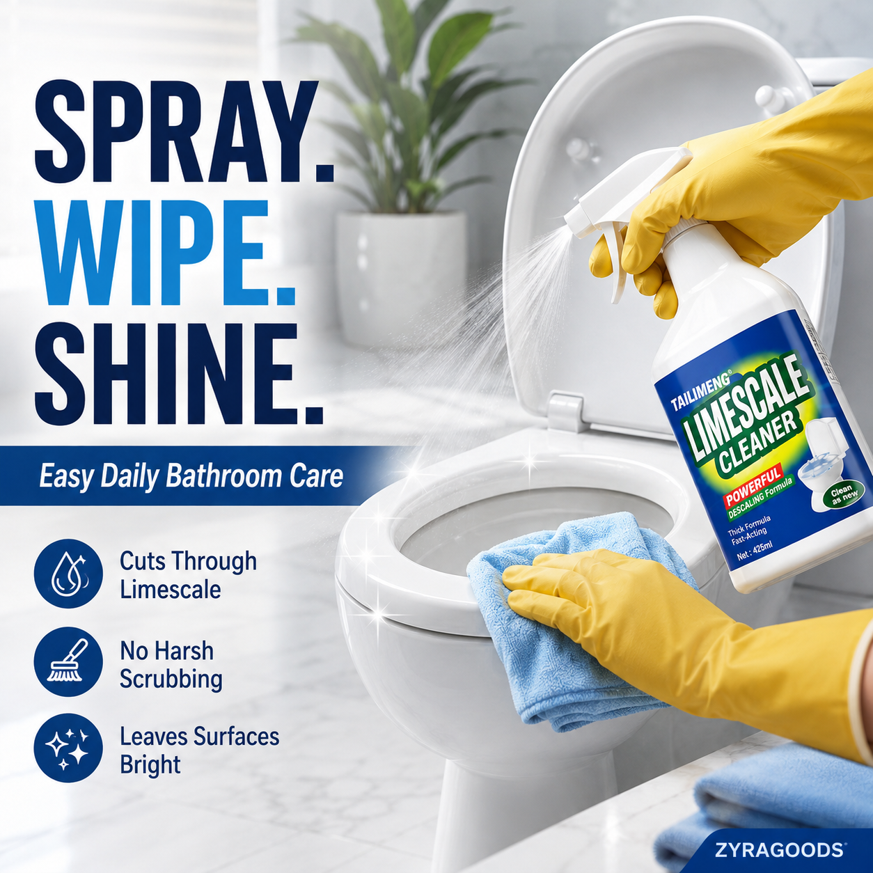 Bathroom limescale cleaner spray – product image 6