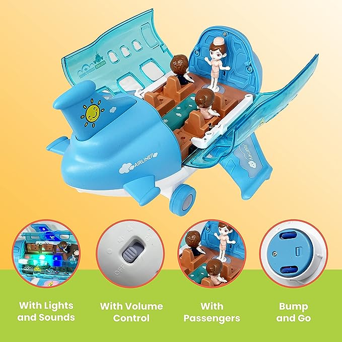 Bump-and-Go Toy Airplane – product image