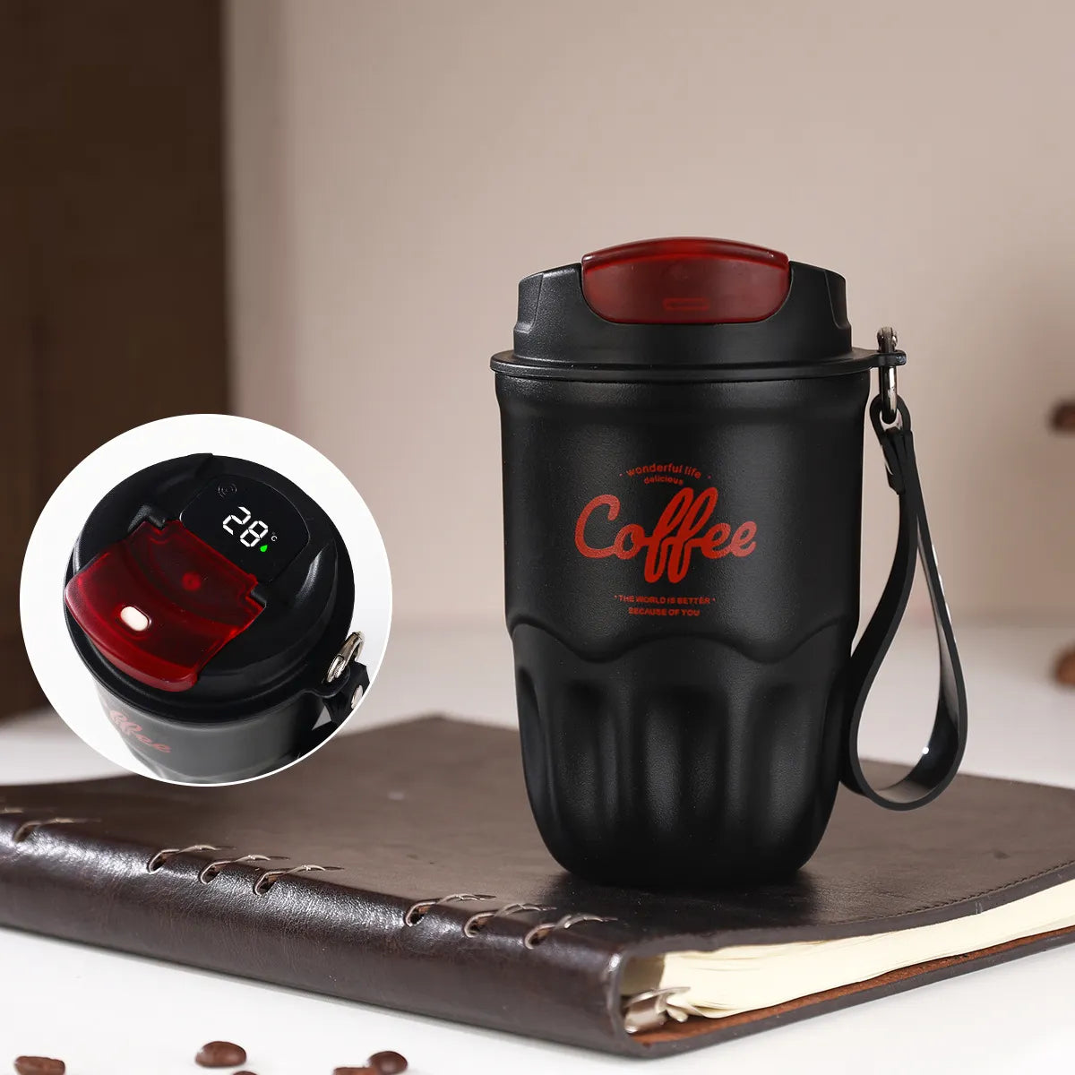 Temperature Display Travel Mug – product image