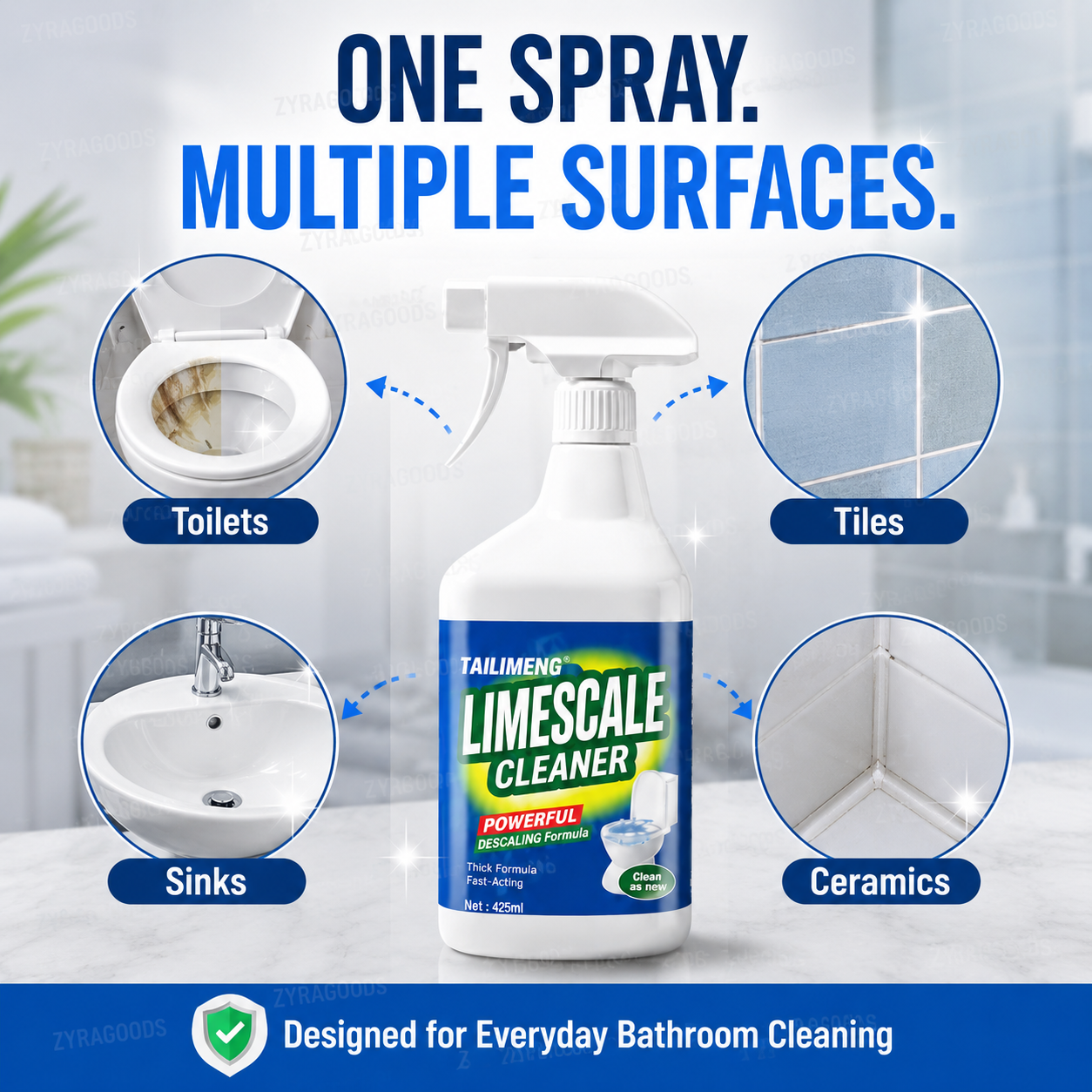 Bathroom limescale cleaner spray – product image 7