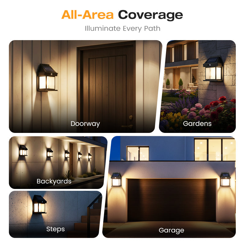 Solar Motion-Sensor Wall Light – product image