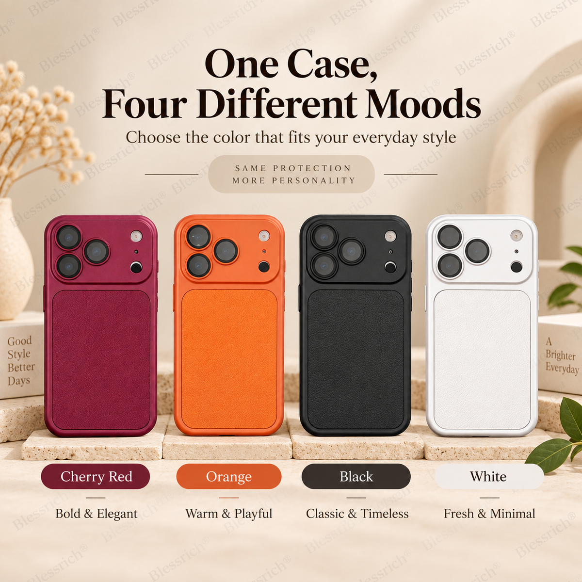 Soft Phone Case with Faux Leather Finish – product image