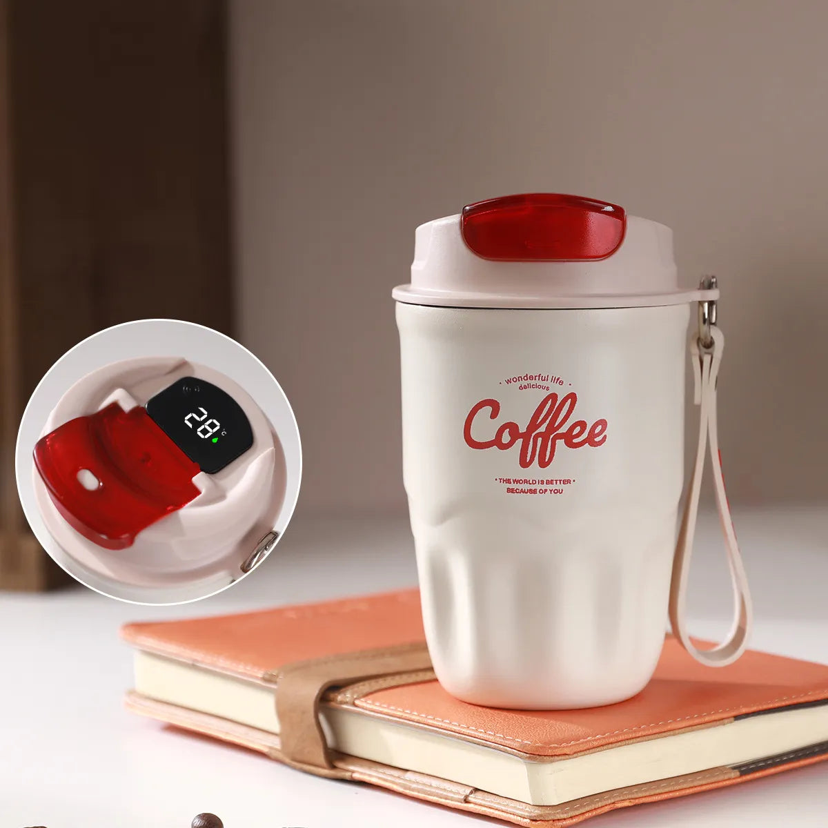 Temperature Display Travel Mug – product image