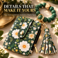 🌼 Boho Beaded Wristlet Wallet with Floral Charm