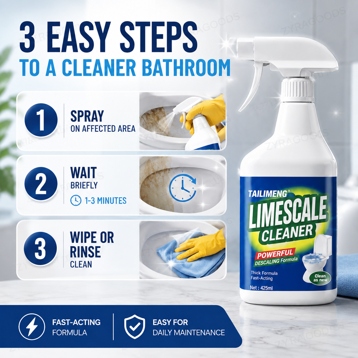 Bathroom limescale cleaner spray – product image 9