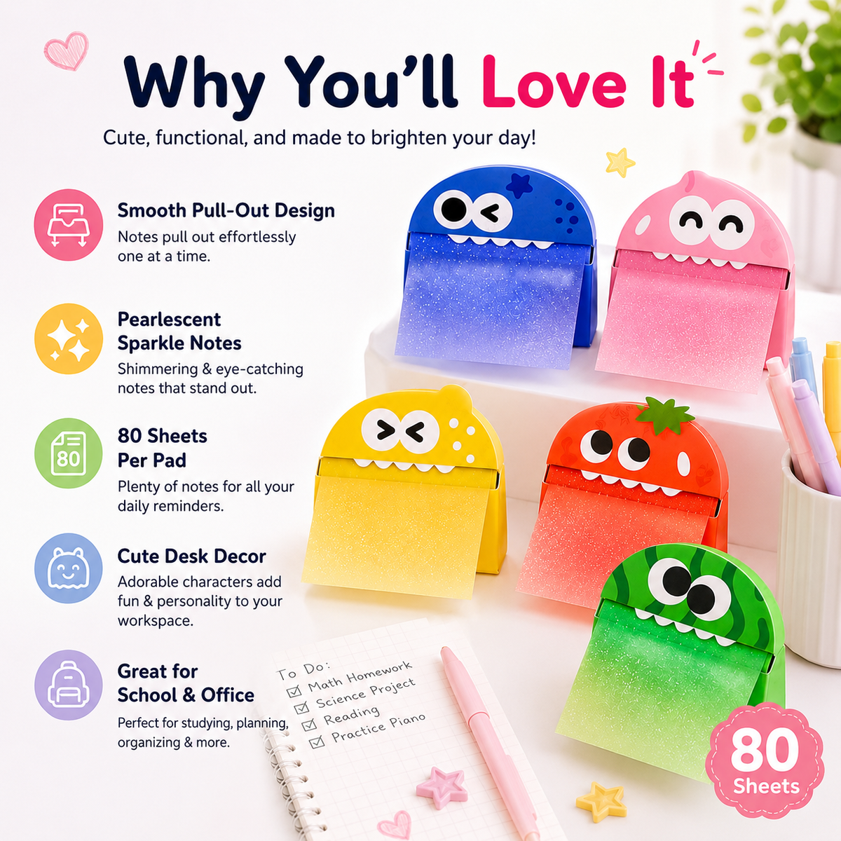 Continuous-Dispensing Translucent Sticky Notes – product image