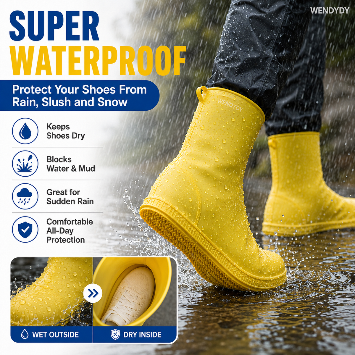 Waterproof Reusable Shoe Covers – product image