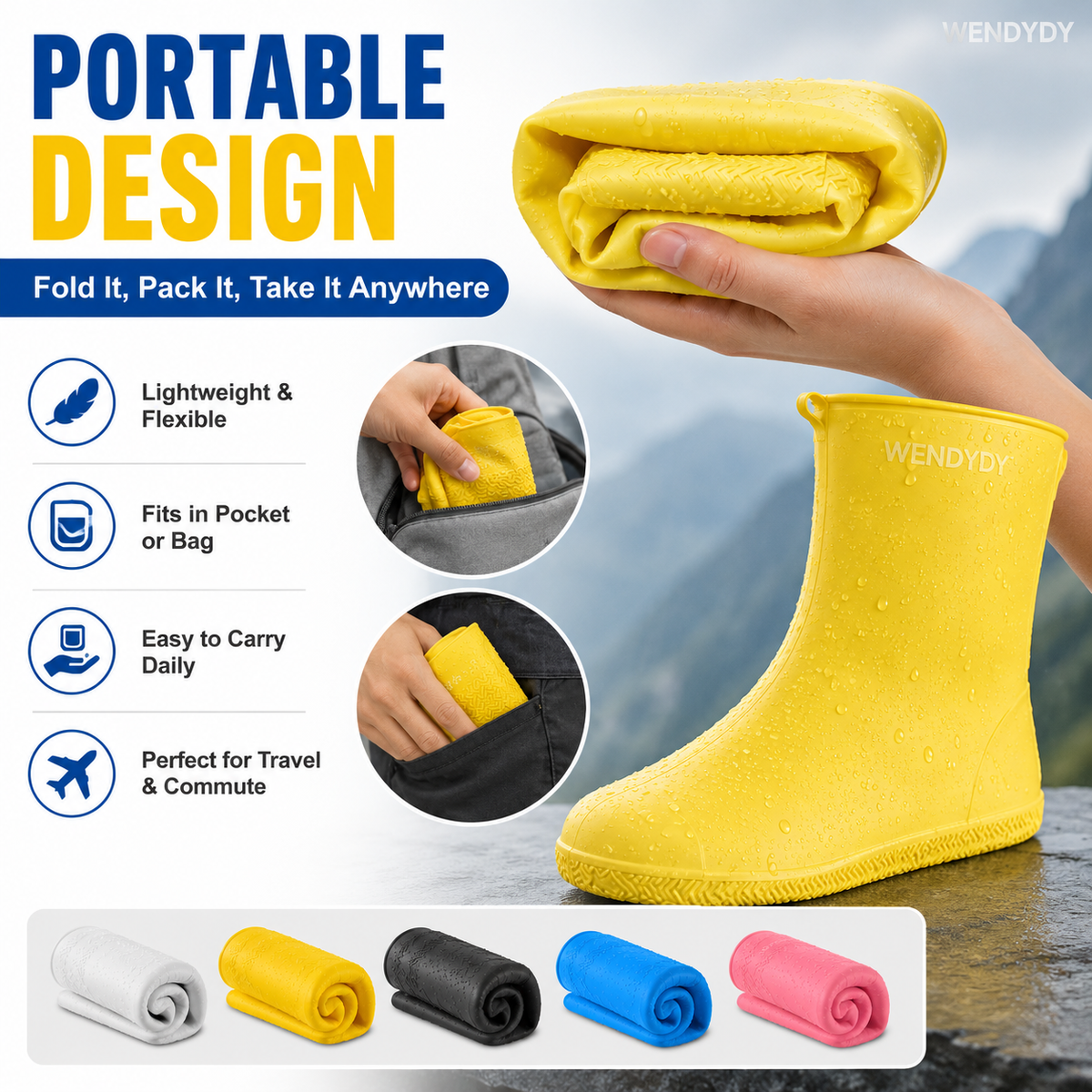 Waterproof Reusable Shoe Covers – product image
