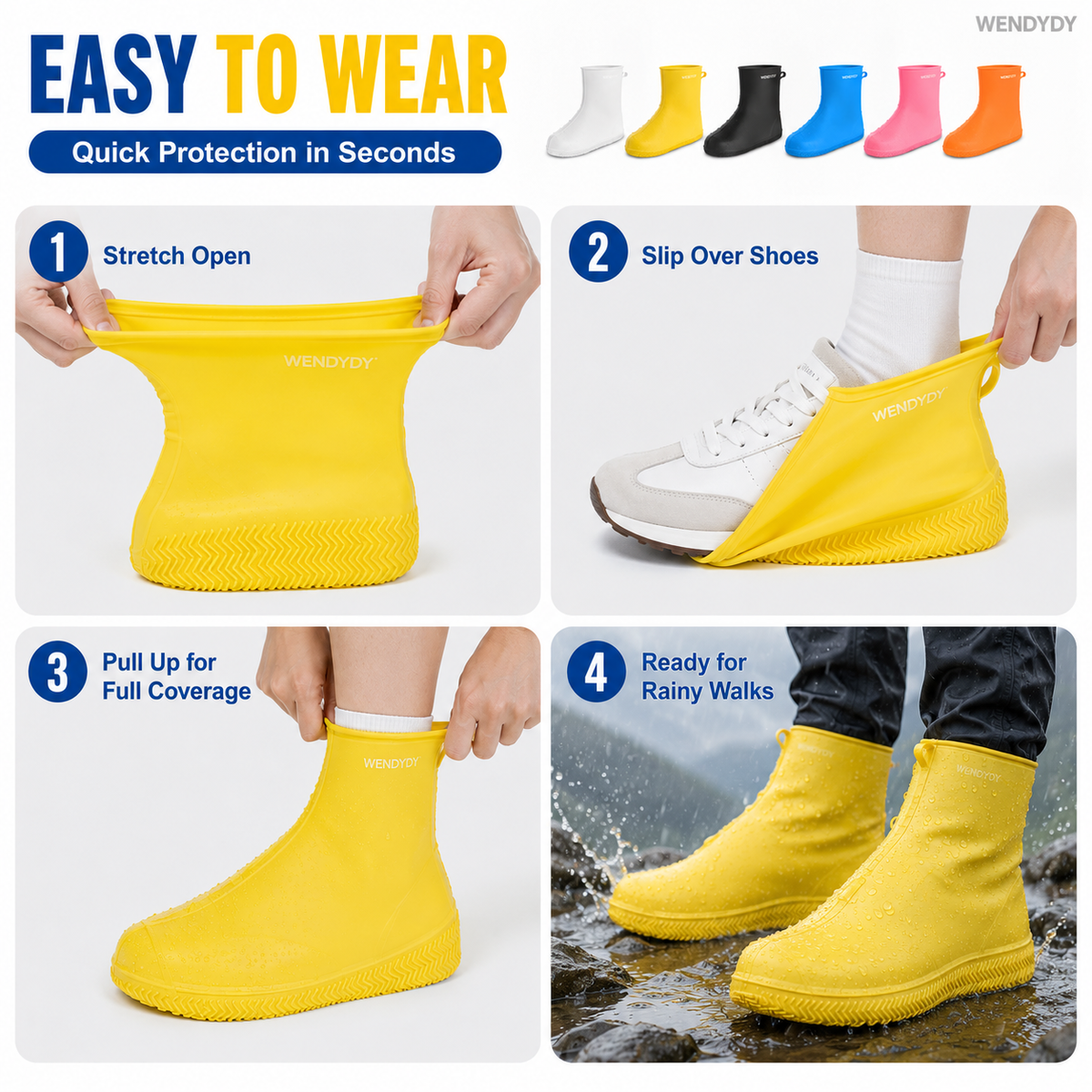 Waterproof Reusable Shoe Covers – product image