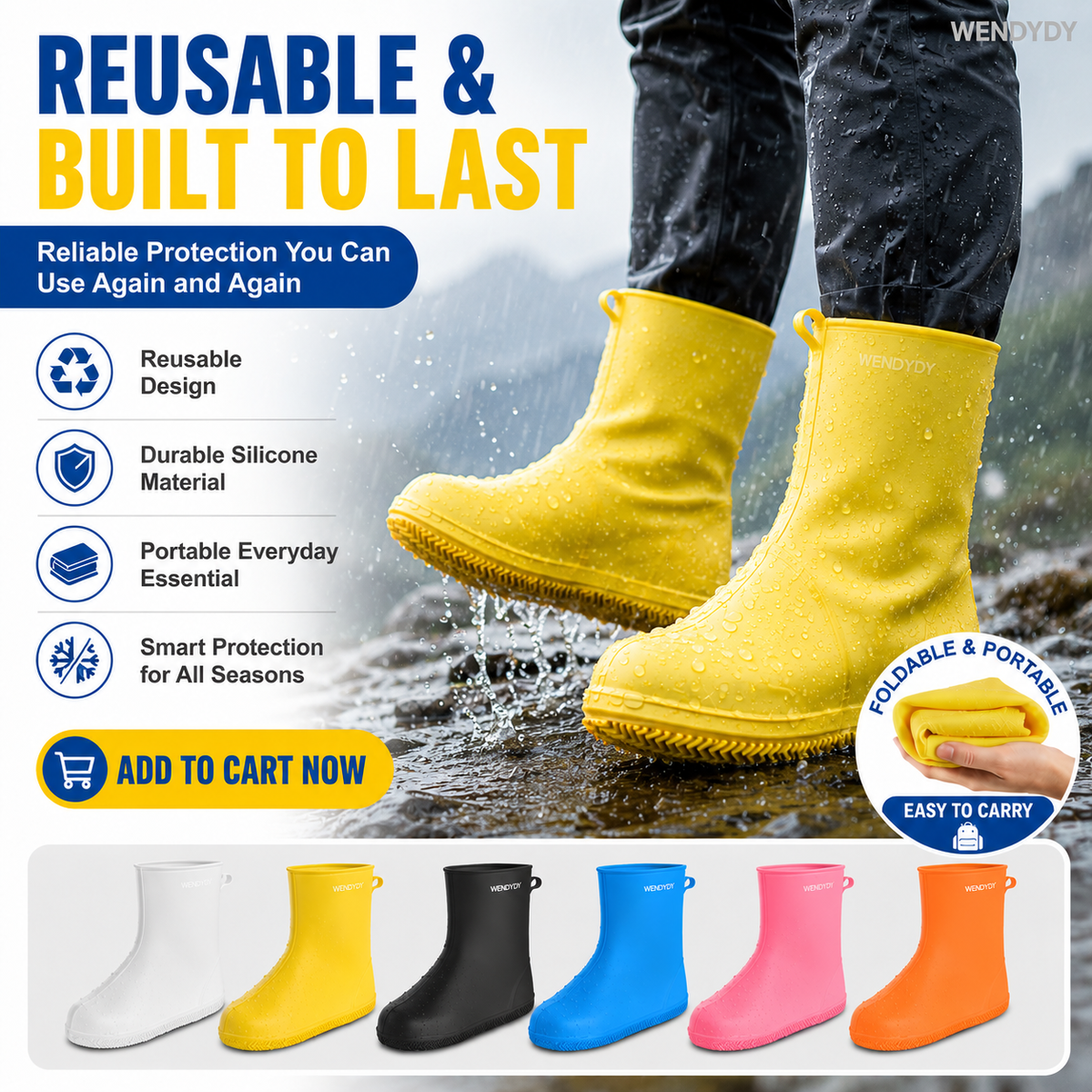 Waterproof Reusable Shoe Covers – product image