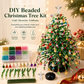 🌲DIY Beaded Christmas Tree Kit – Handmade Craft Gift with Angel Topper, Colorful Mini Holiday Decor for Desk & Tabletop (Complete All-in-One Set)