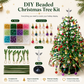 🌲DIY Beaded Christmas Tree Kit – Handmade Craft Gift with Angel Topper, Colorful Mini Holiday Decor for Desk & Tabletop (Complete All-in-One Set)
