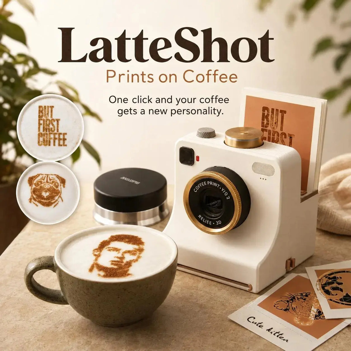Mechanical Latte Art Powder Stamper – product image