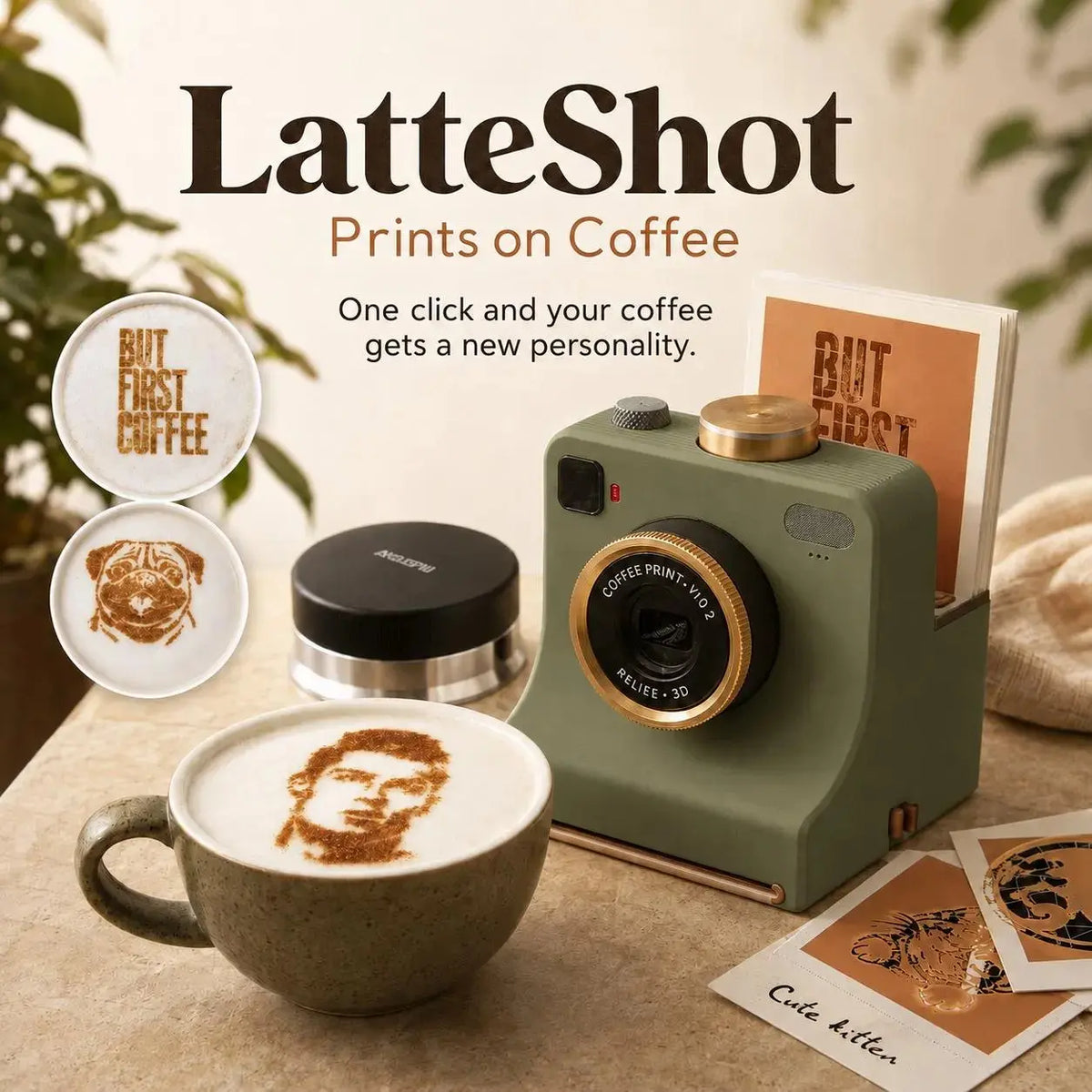 Mechanical Latte Art Powder Stamper – product image