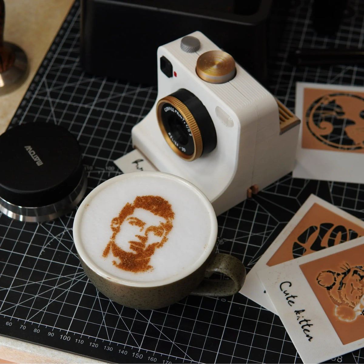Mechanical Latte Art Powder Stamper – product image