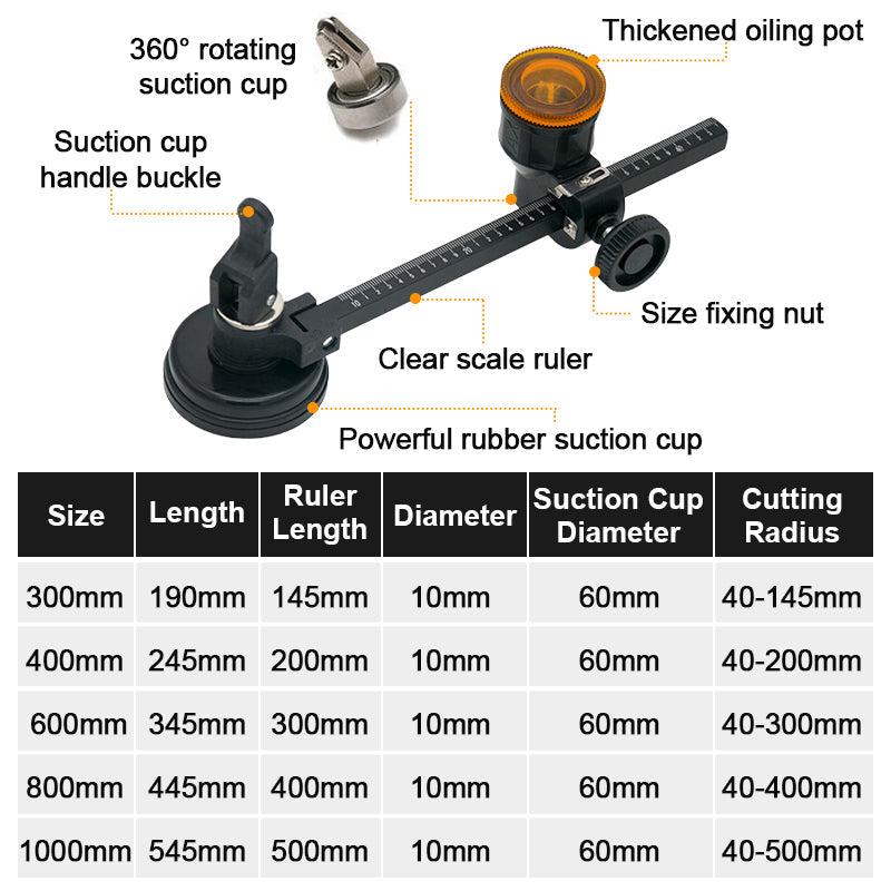 Adjustable Glass Circle Cutter – product image