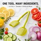 🍋50% OFF NOW! Creative Kitchen Slice Cutting Tool, Food‑Grade Aluminum Alloy Hand‑Held Slicer, Quick Slicing Holder for Lemon, Tomato, Onion & Soft Fruits Vegetables