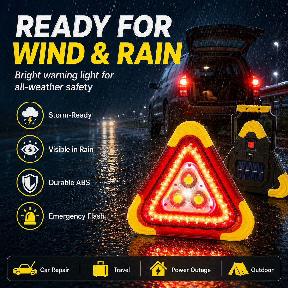 Portable Roadside Warning & Work Light – product image