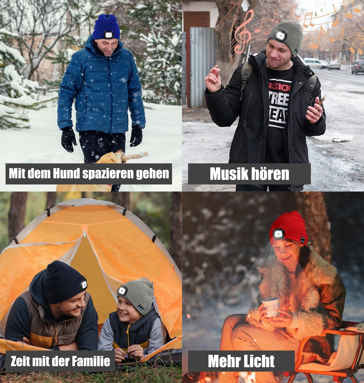 Bluetooth Beanie with LED Light – product image
